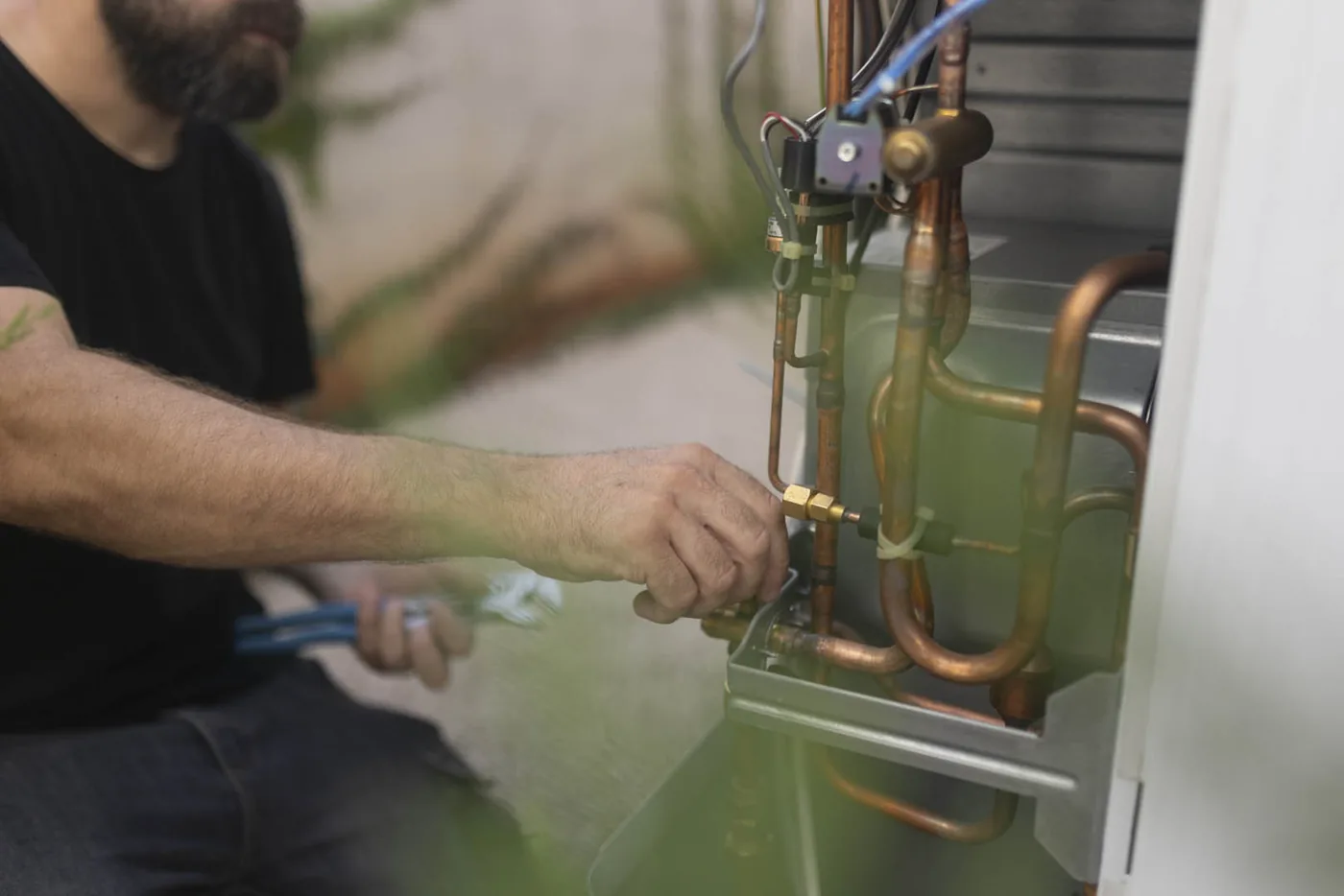 Servicing the valves on a storage hot water system