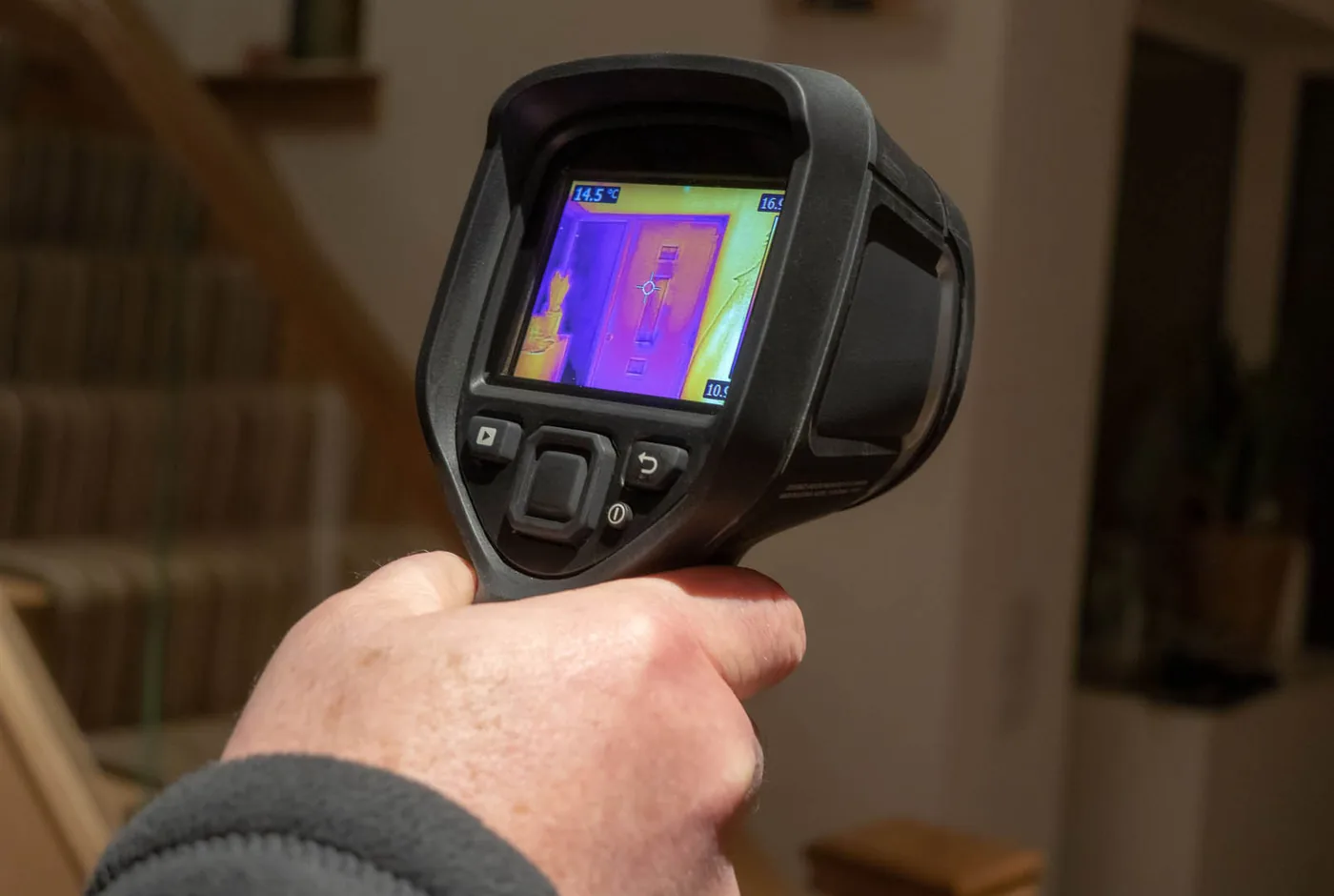 Thermal camera used to trace a hidden leak
